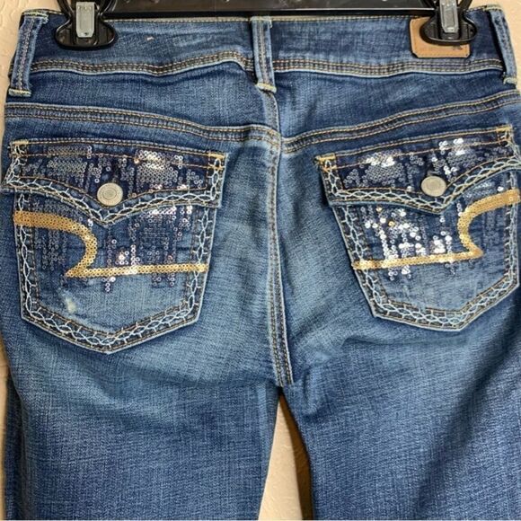 AE kickboot flap pocket sequin jeans boot cut - Picture 6 of 9